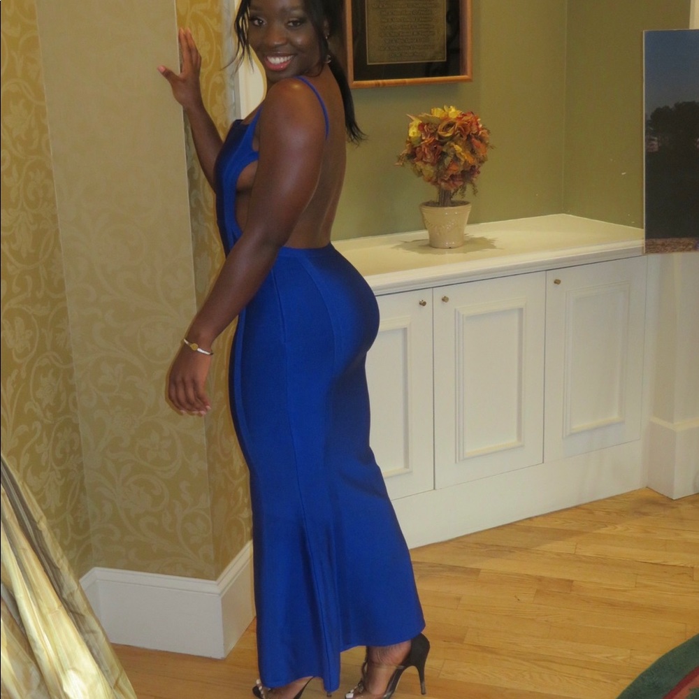 Blue bandage dress